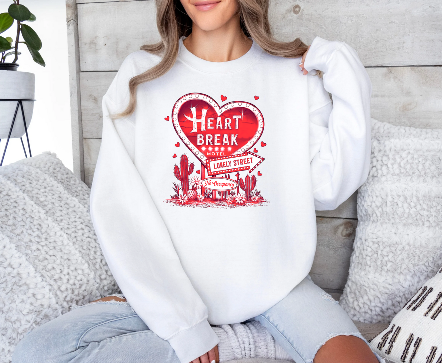 Heart Break Lonely Street Crewneck Sweatshirt
