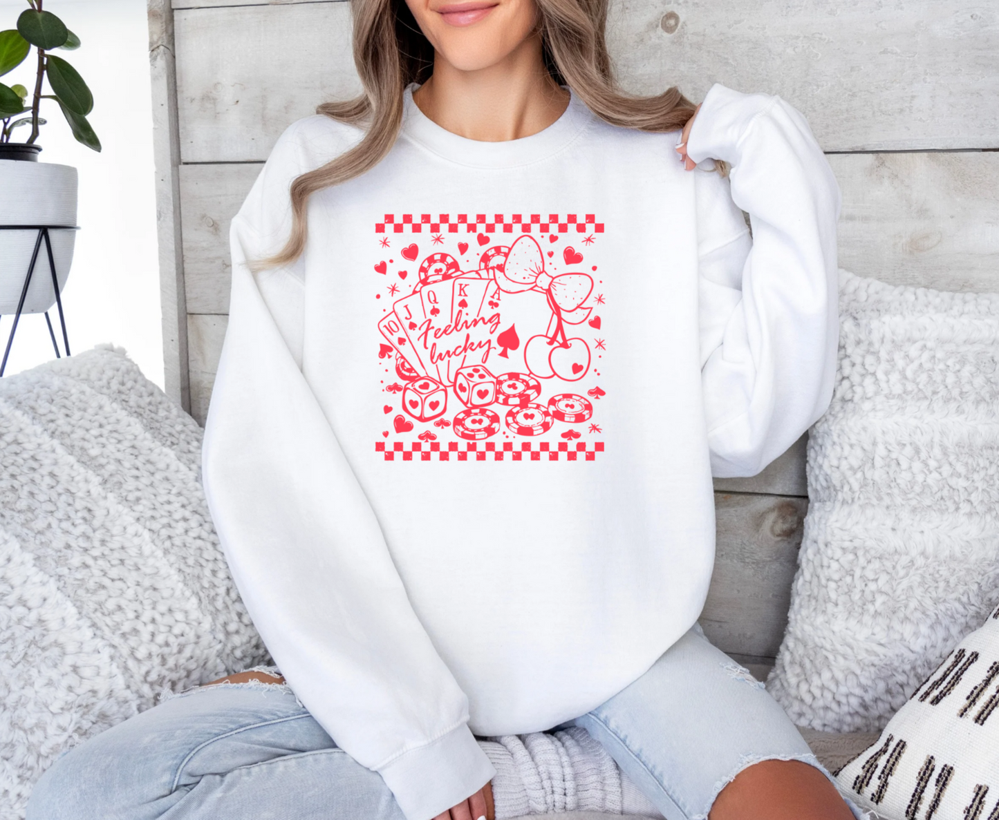 Feeling the Luck in Love Crewneck Sweatshirt