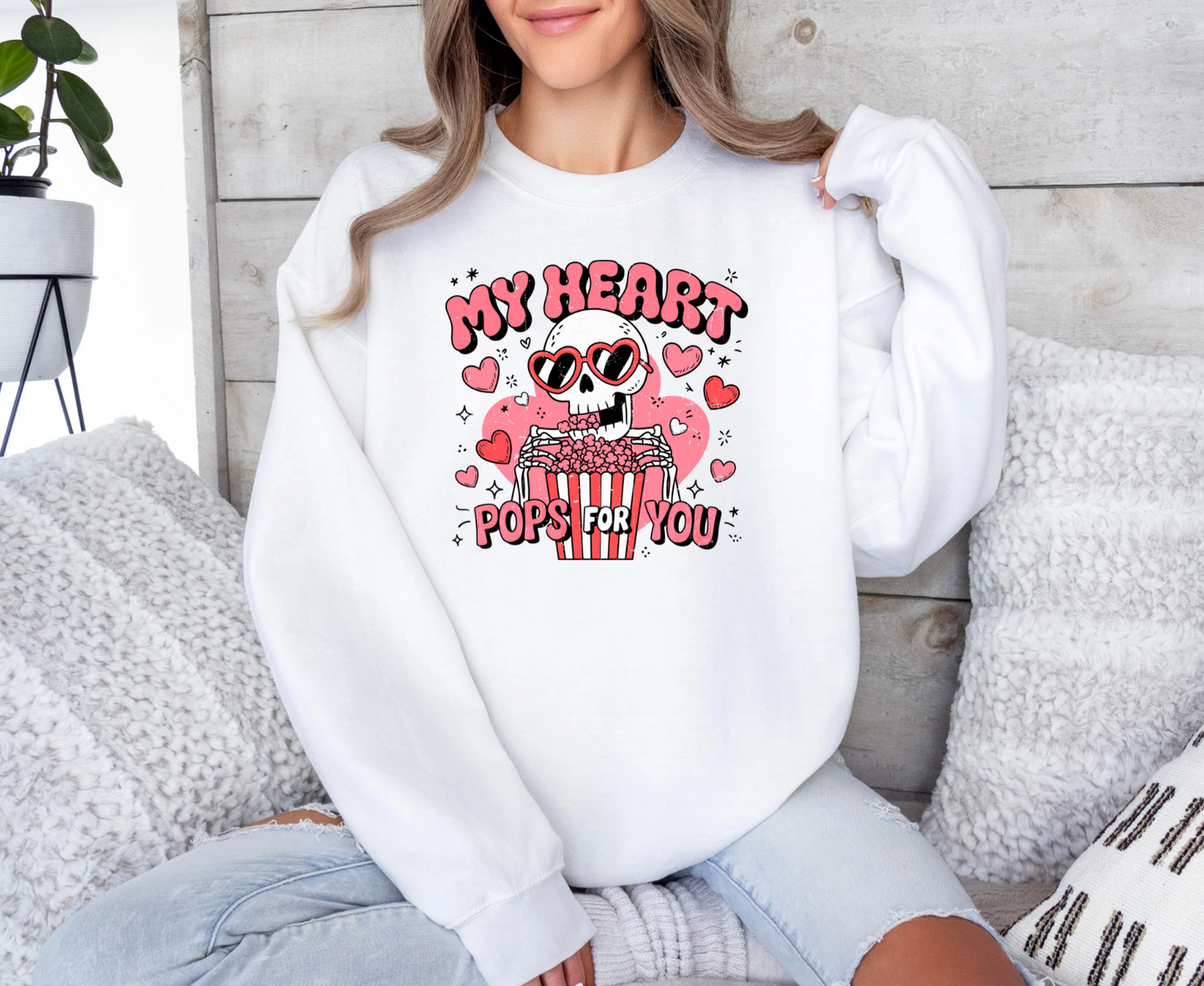 My Heart Pops for You! Crewneck Sweatshirt