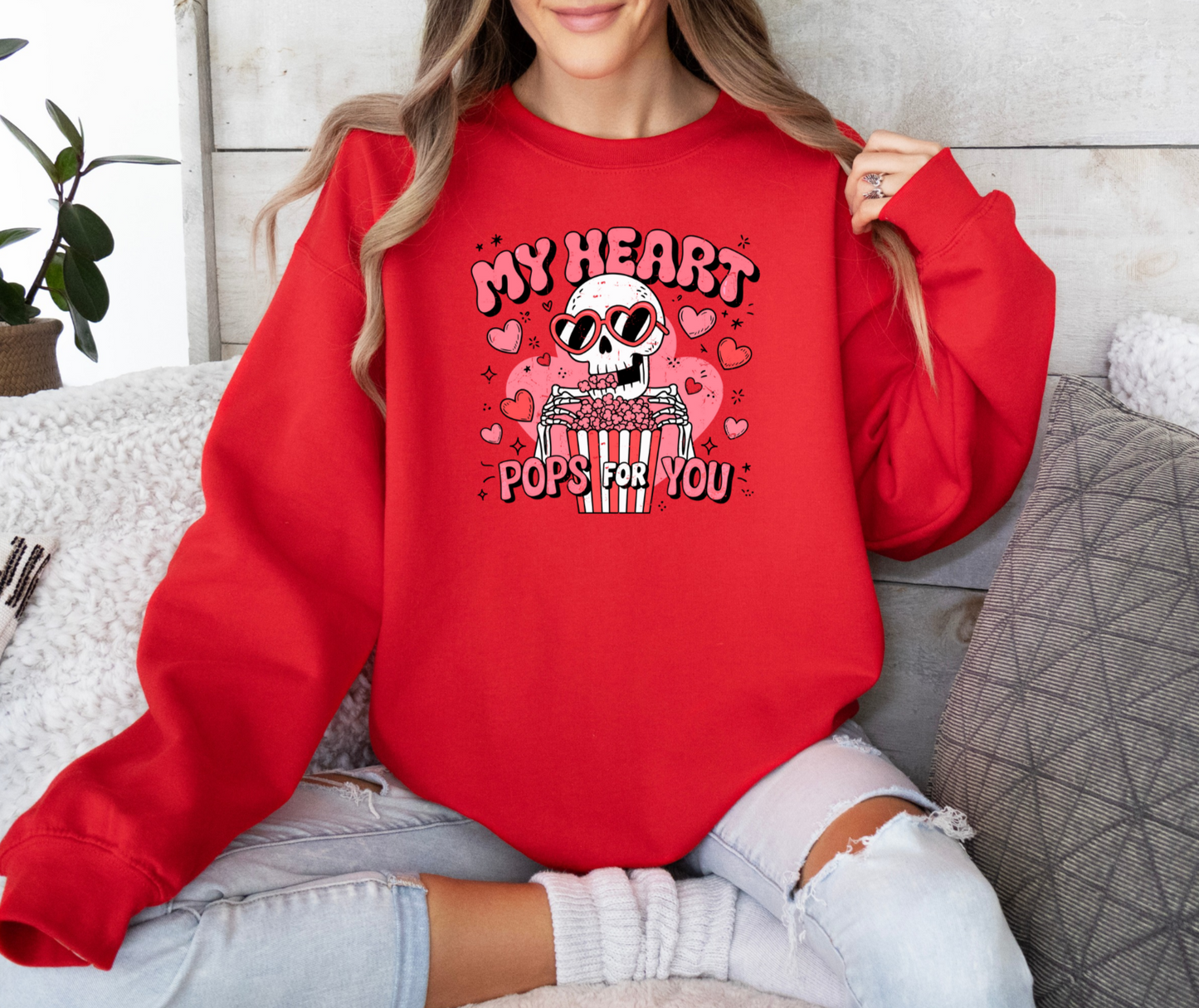My Heart Pops for You! Crewneck Sweatshirt