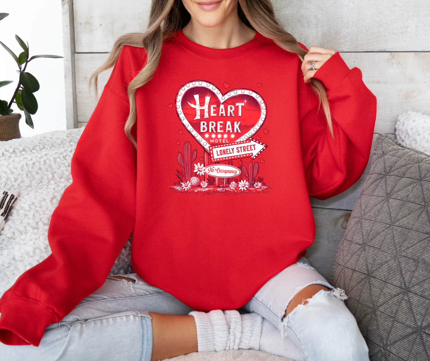 Heart Break Lonely Street Crewneck Sweatshirt