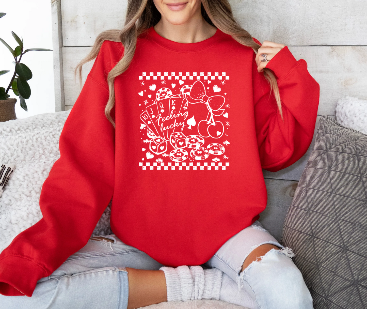 Feeling the Luck in Love Crewneck Sweatshirt
