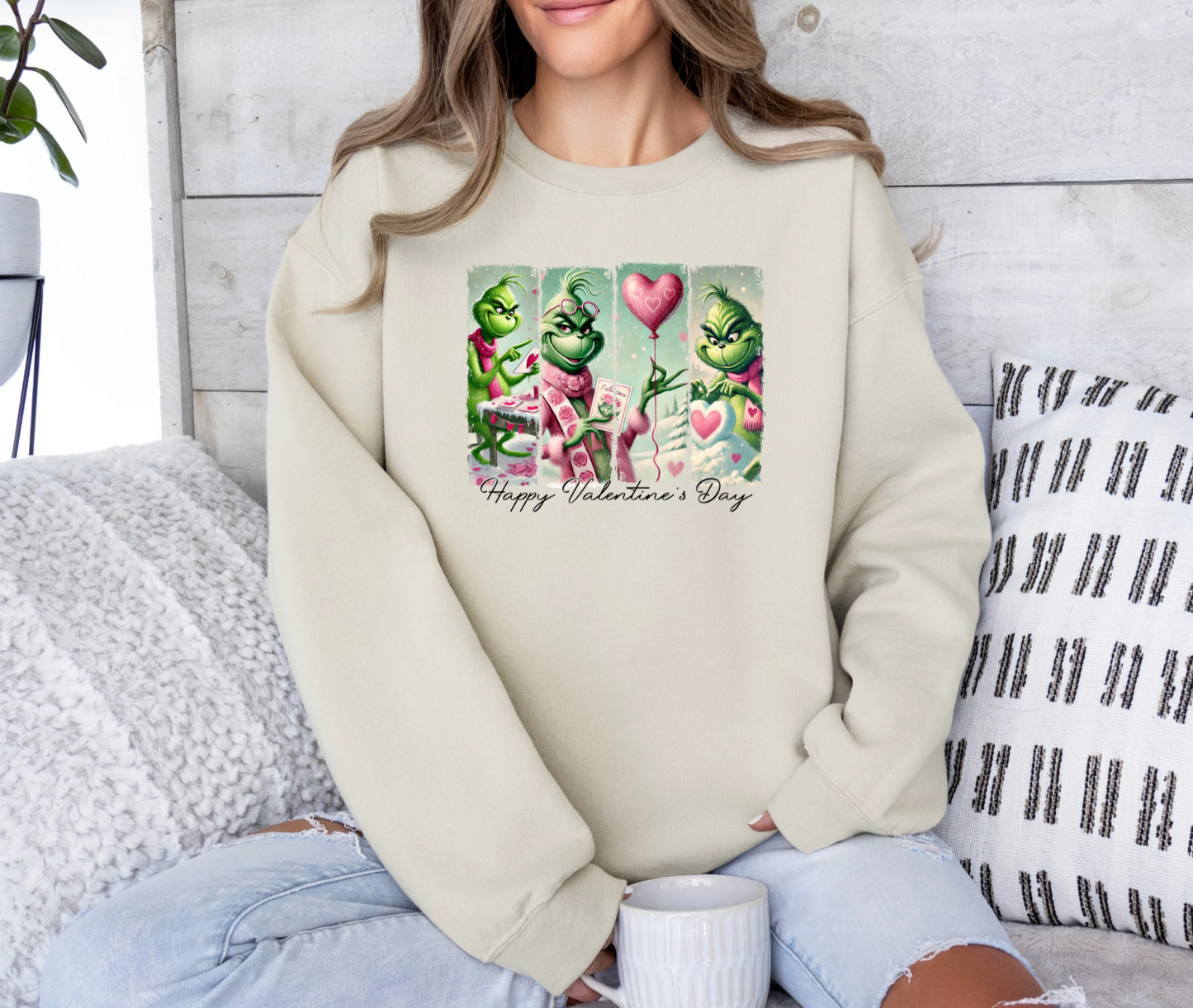 Happy Valentines Day Grich Crewneck Sweatshirt