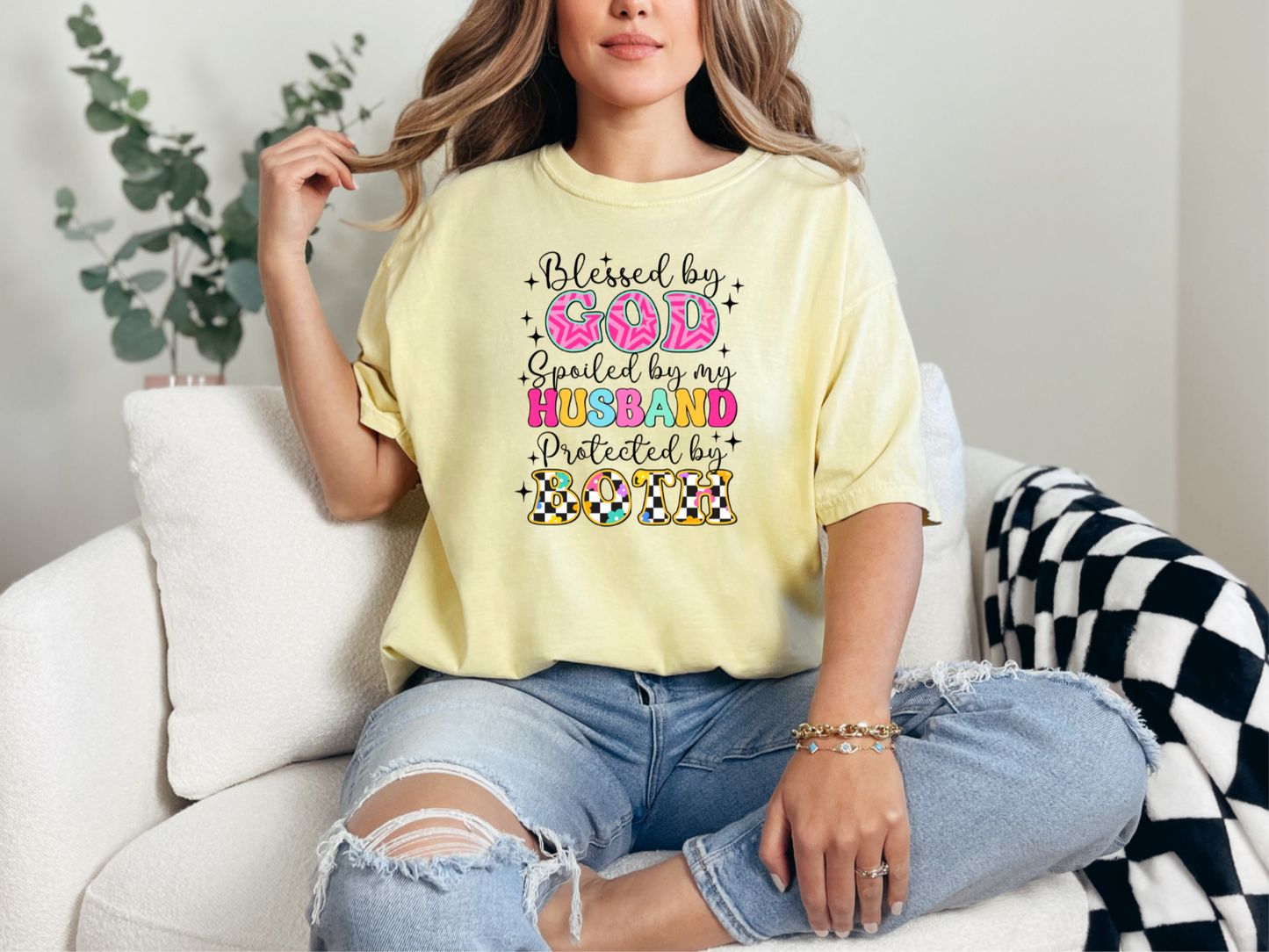 Blessed by God Spoiled by Husband T-Shirt