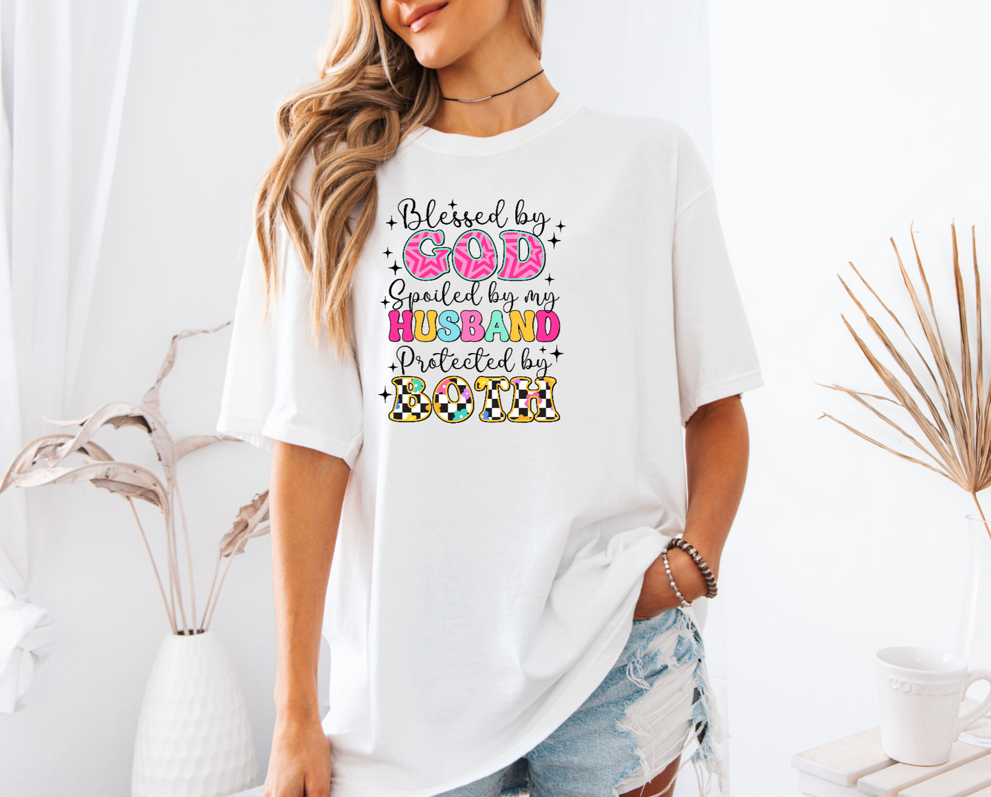 Blessed by God Spoiled by Husband T-Shirt
