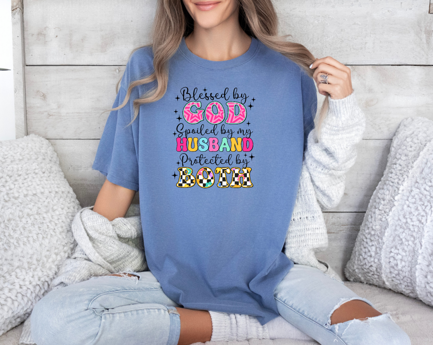 Blessed by God Spoiled by Husband T-Shirt
