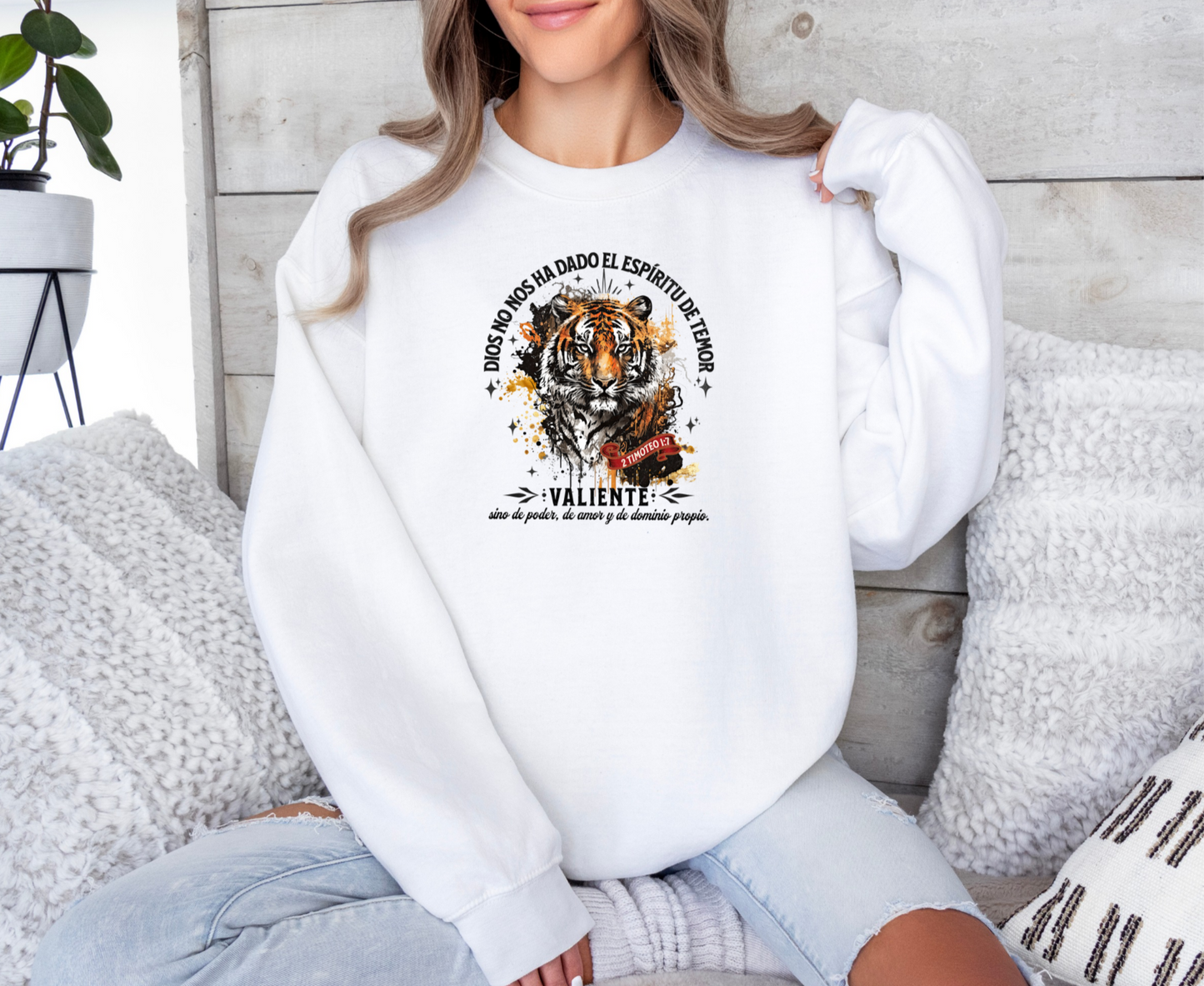 Dios no nos ha dado el espiritu de temor! Crewneck Sweatshirt