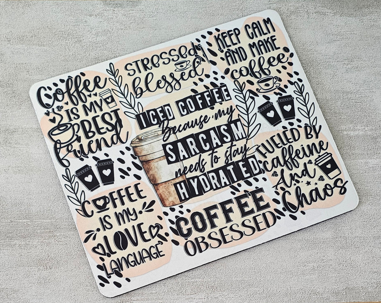 Iced Coffee Sublimated Mouse Pad
