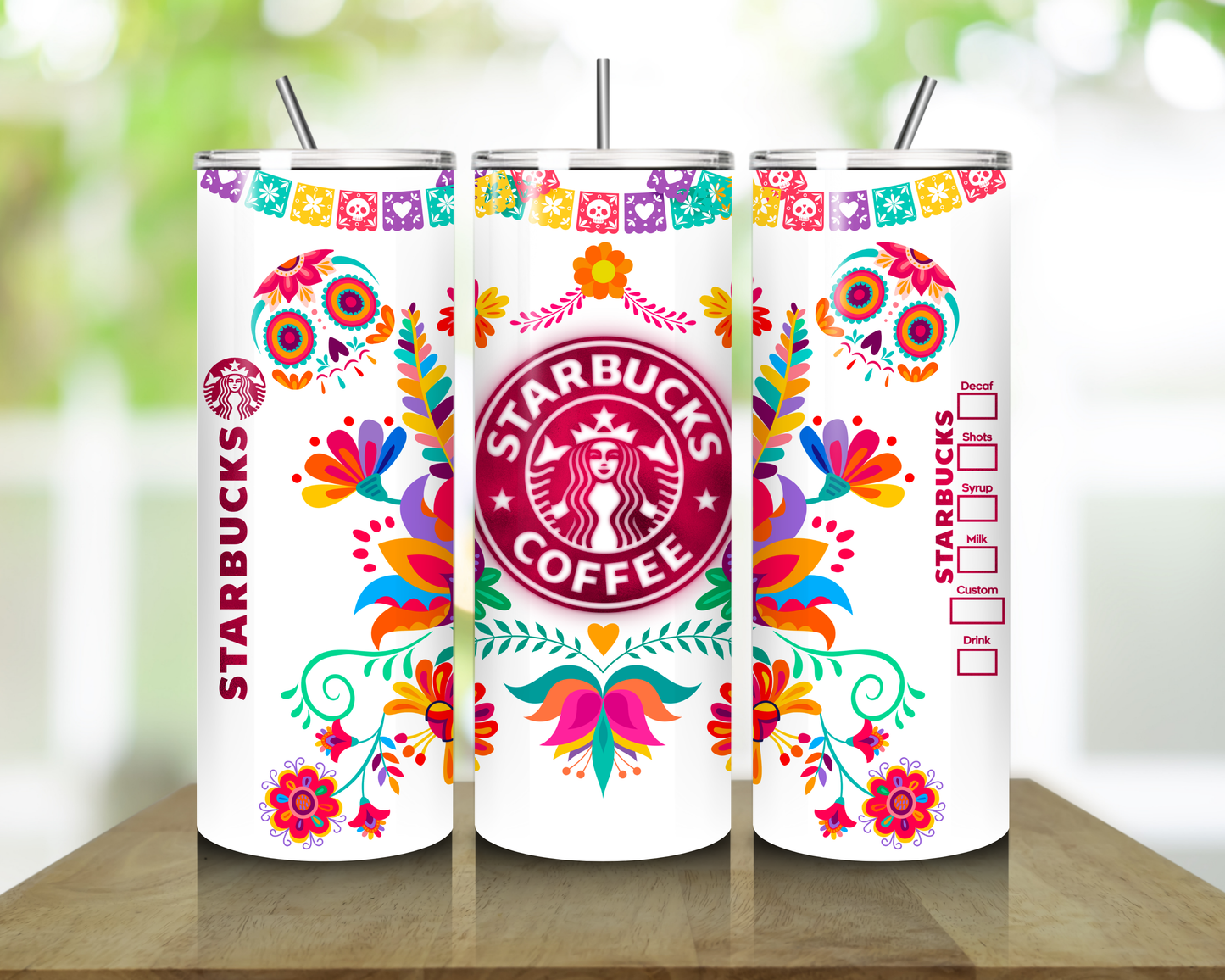 Mexican Coffee 20oz Skinny Sublimated Tumbler