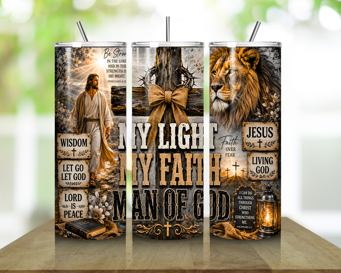 My Light My Faith 20oz Skinny Tumbler