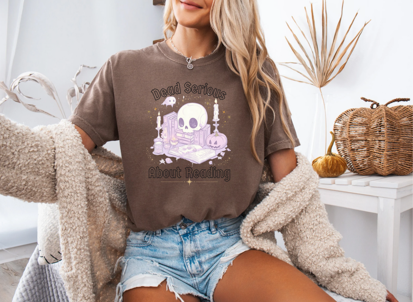 Dead Serious about Reading Gothic T-Shirt