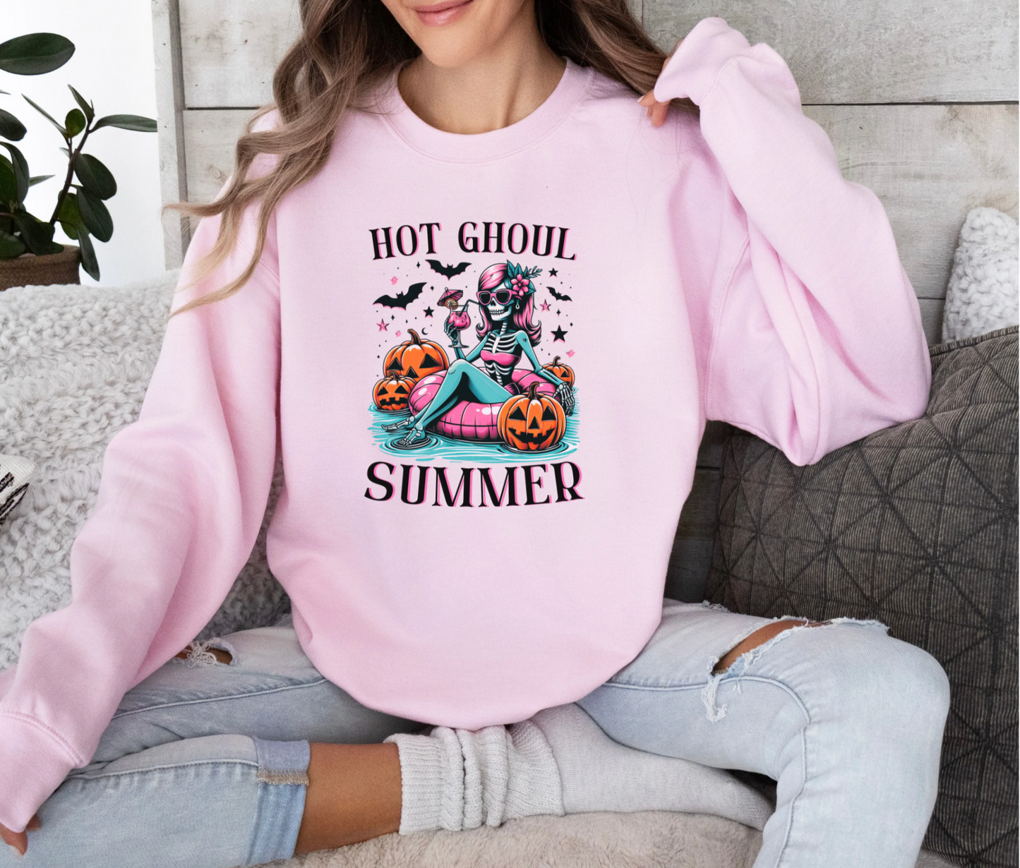 Hot Ghoul Summer Crewneck Sweatshirt