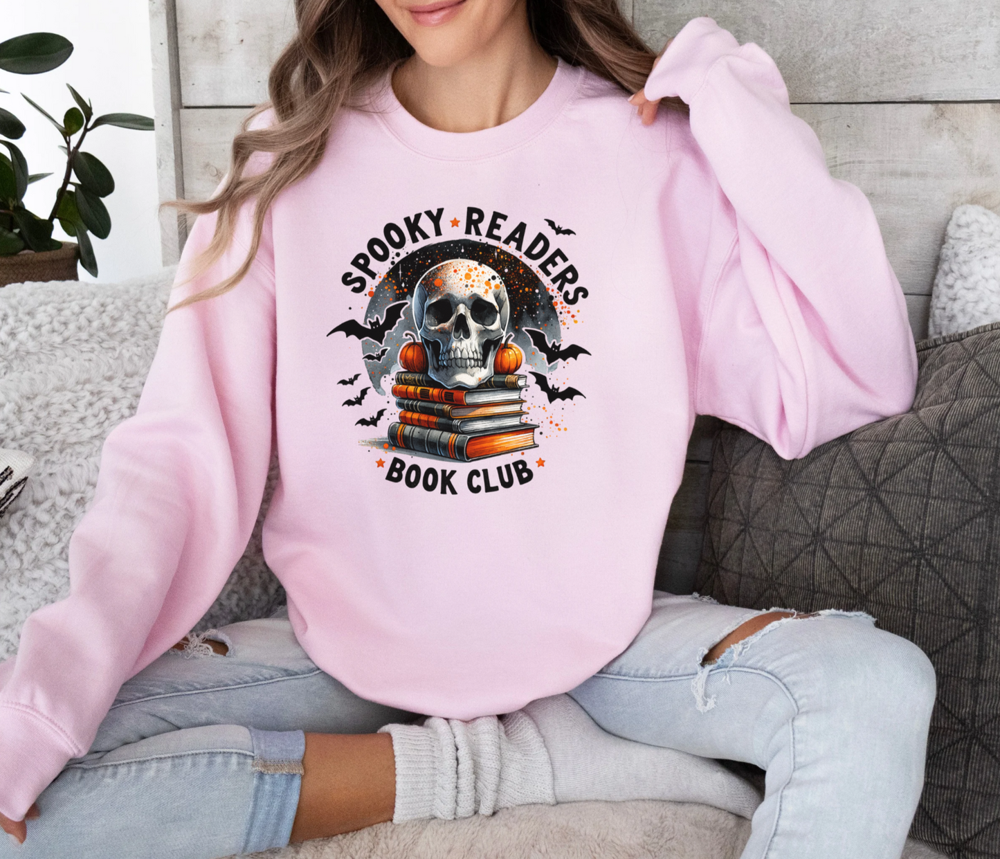 Spooky Readers Book Club Crewneck Sweatshirt