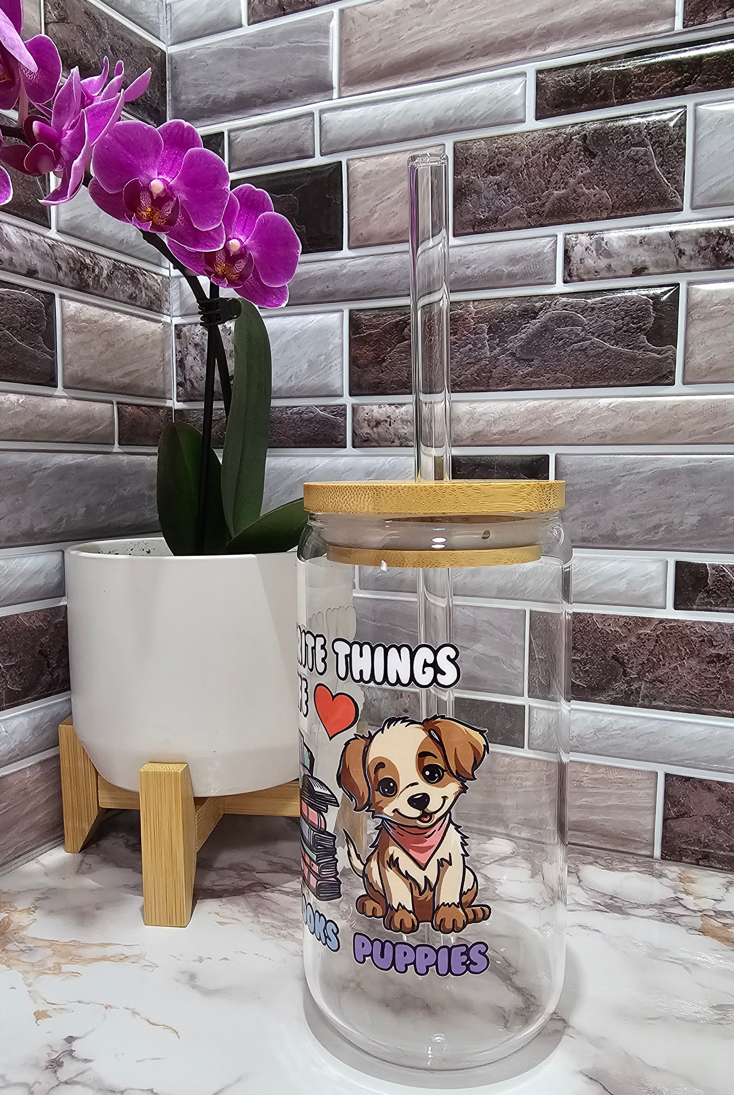 Favorite things in Life 16 oz. Glass Cup