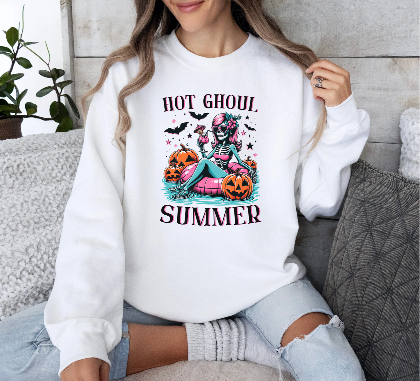 Hot Ghoul Summer Crewneck Sweatshirt