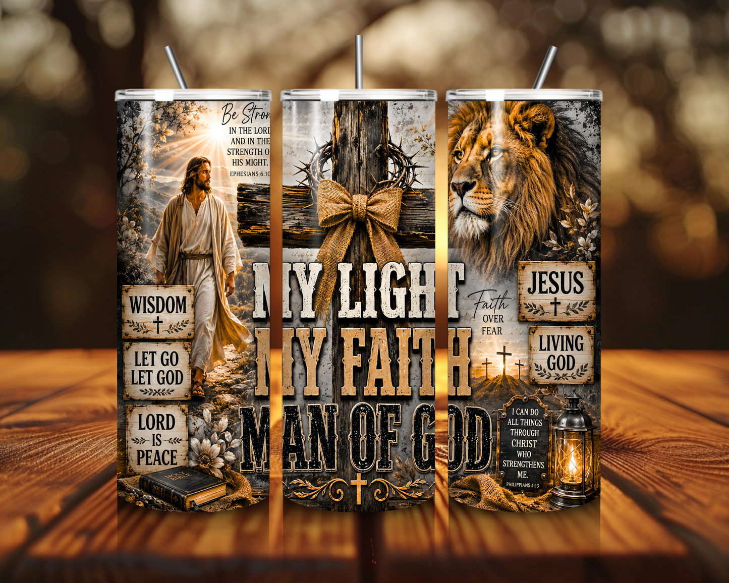 My Light My Faith 20oz Skinny Tumbler
