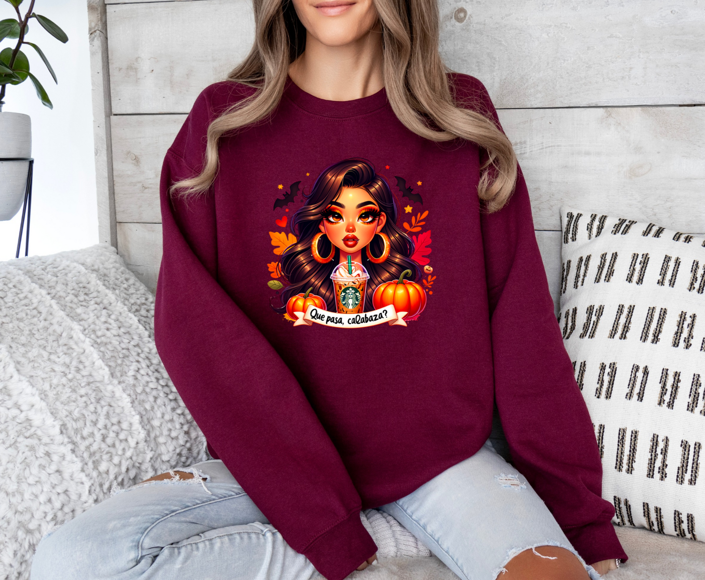 Que Pasa Calabaza Crewneck Sweatshirt