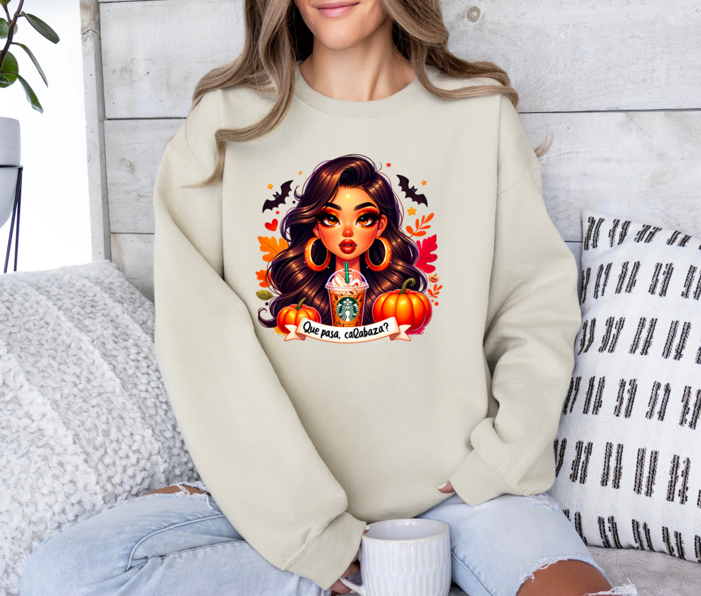 Que Pasa Calabaza Crewneck Sweatshirt