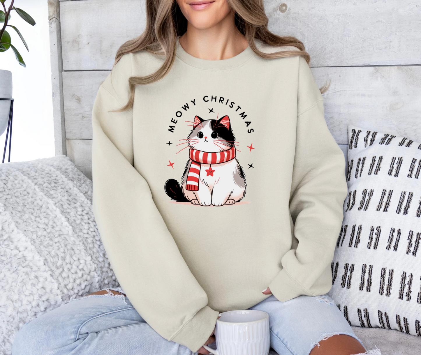 Meowy Christmas Crewneck Sweatshirt