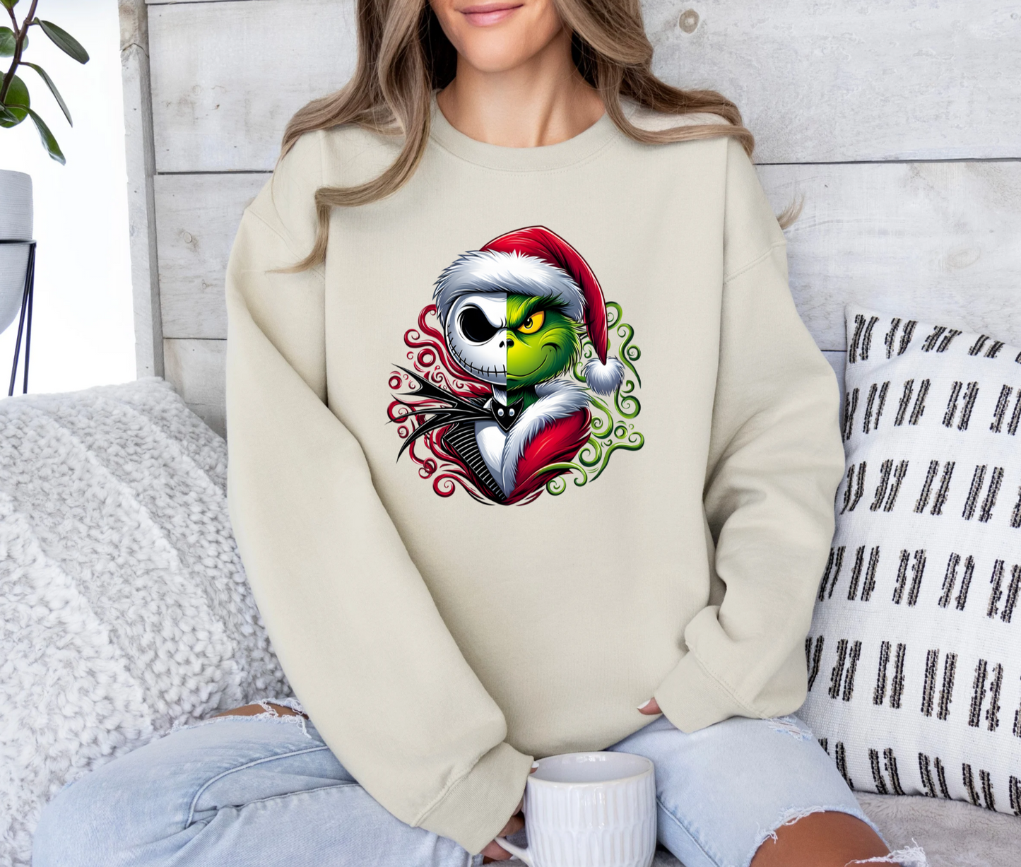 Jack and Grinch Christmas Crewneck