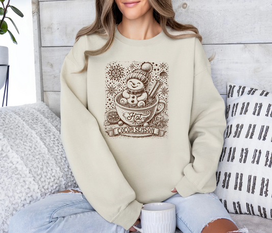 Hot Cocoa Season Snowman Crewneck