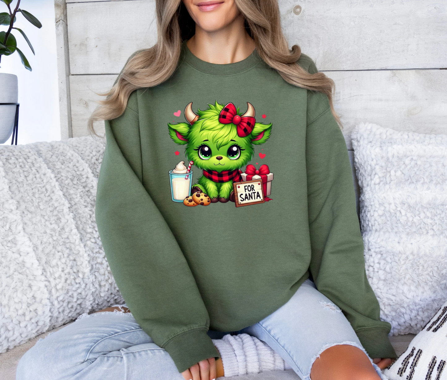 Grinchmas Cute Cow Sweatshirt