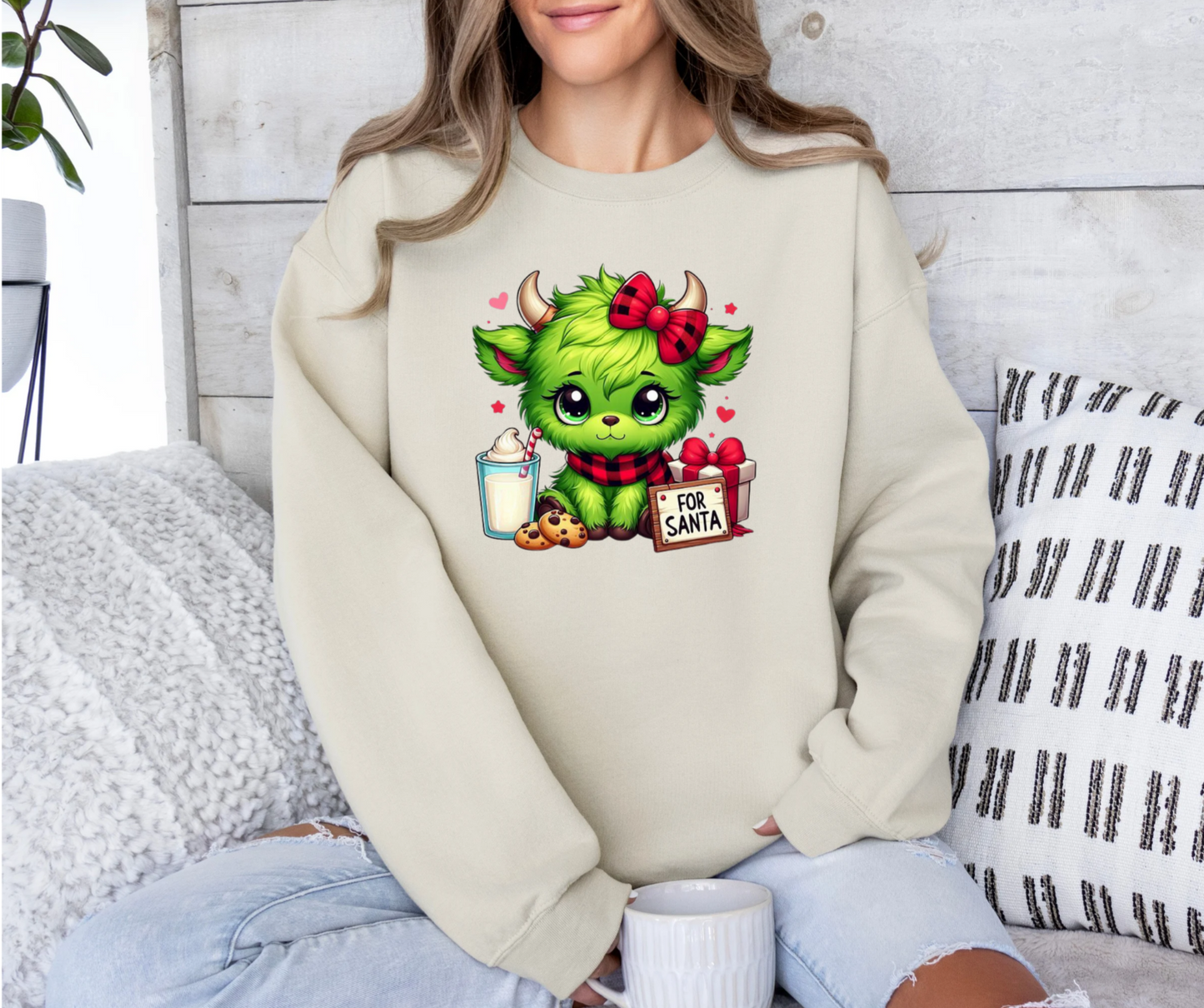 Grinchmas Cute Cow Sweatshirt