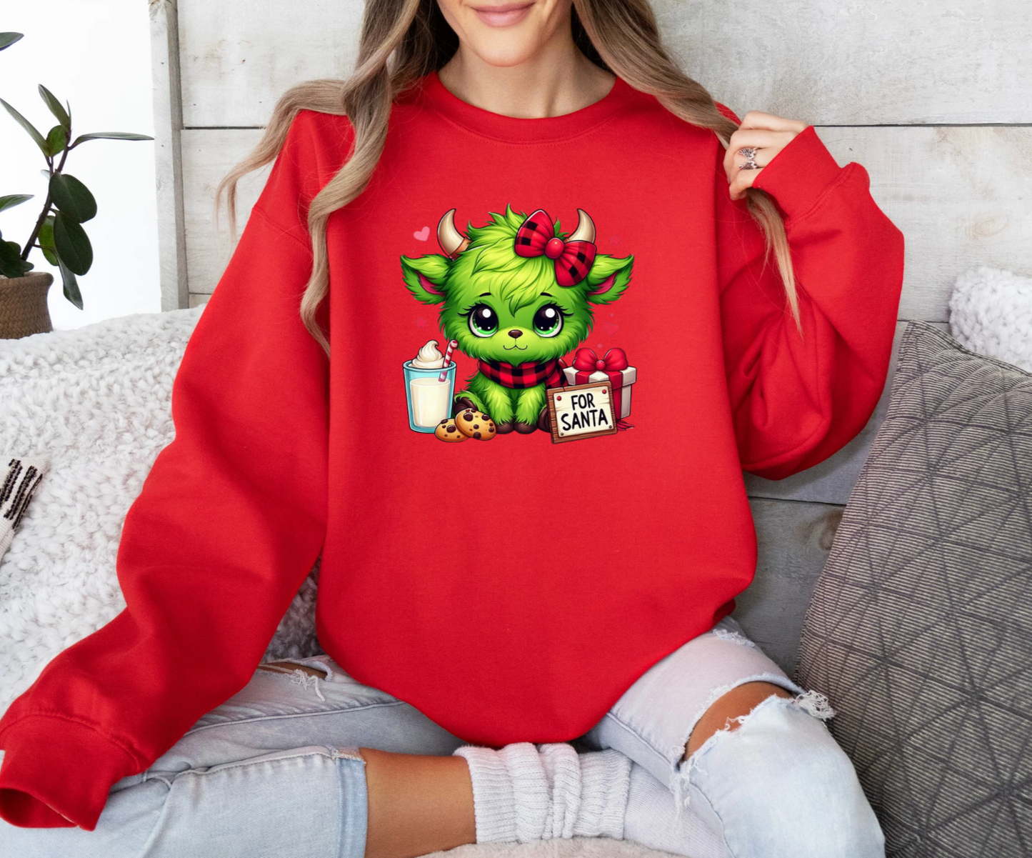 Grinchmas Cute Cow Sweatshirt