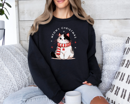 Meowy Christmas Crewneck Sweatshirt