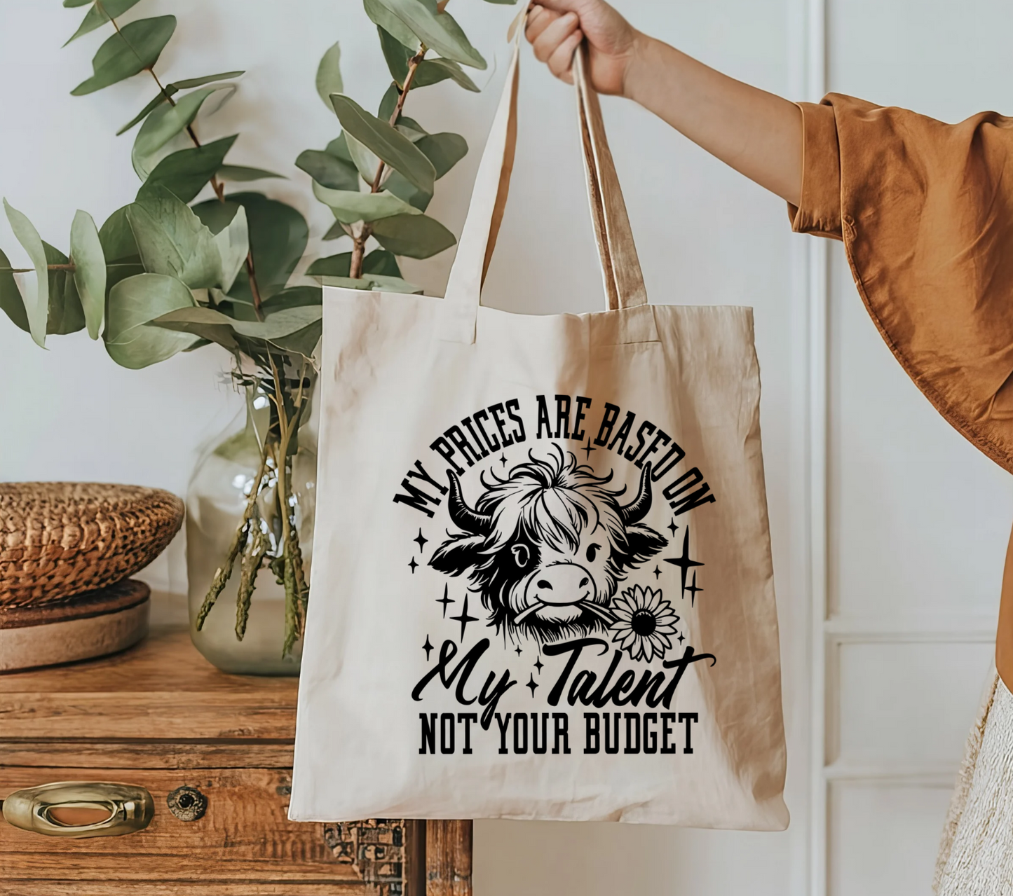 My Prices Are Based on My Talent Not Your Buget Canva Tote Bag