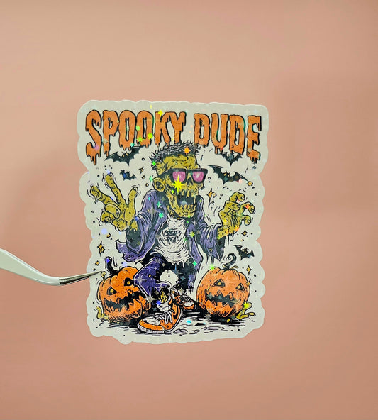 Spooky Dude Holographic Sticker
