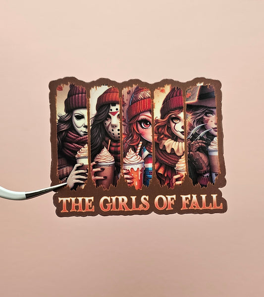 The Girls of Fall Sticker