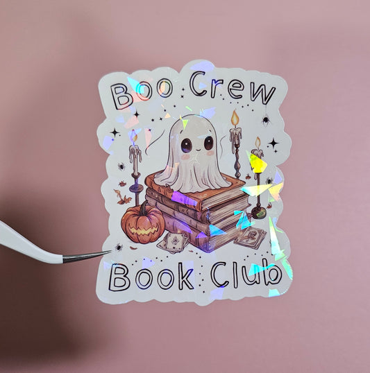 Boo Crew Book Club Holographic Sticker