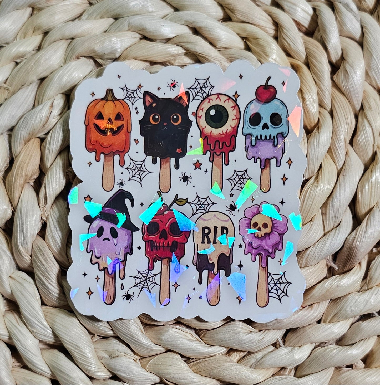 Sweet and Spooky Holographic Sticker