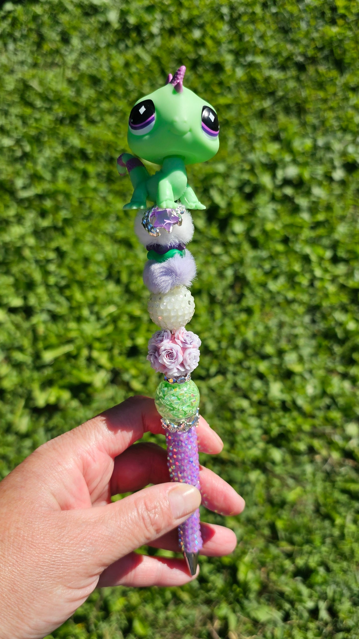 Cute Lizard Beaded Pen