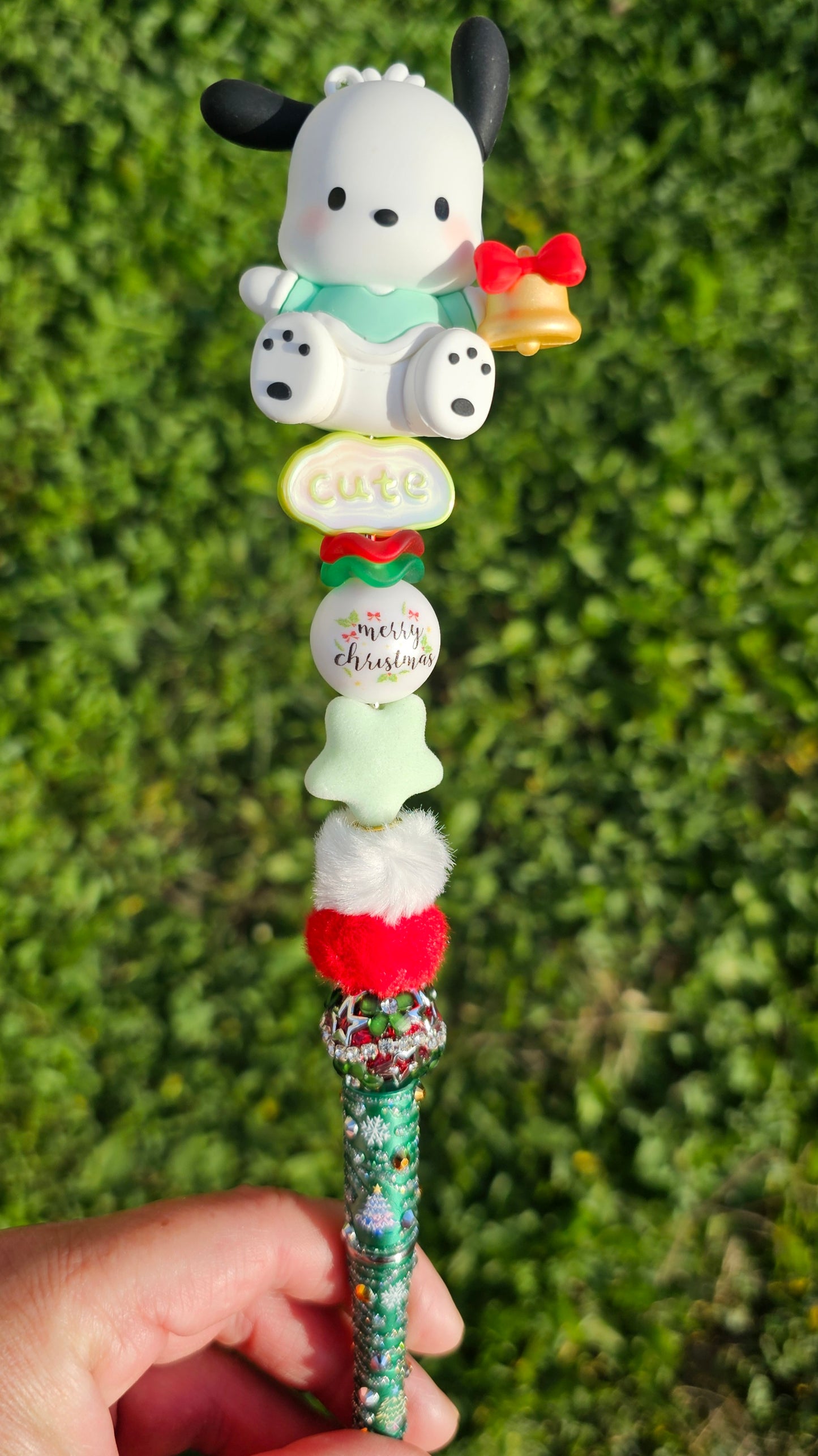 Cute Puppy Beaded Pen (Pochacco)