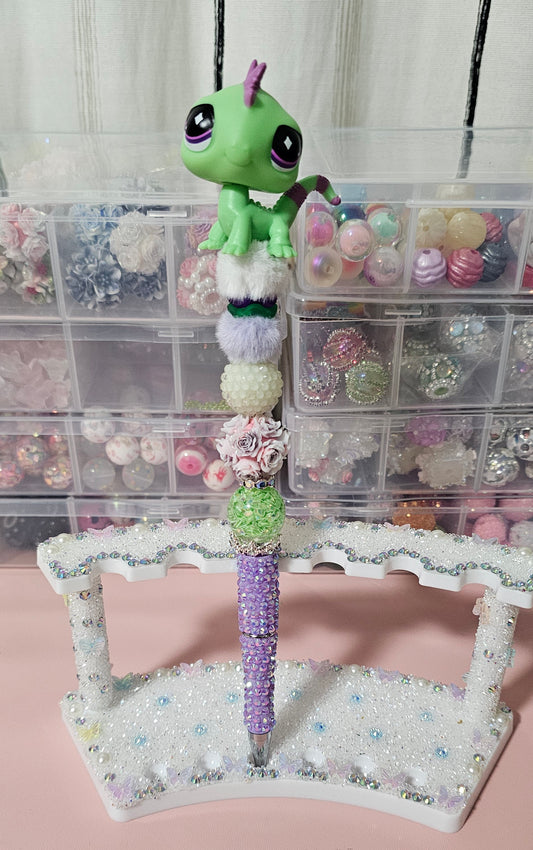 Cute Lizard Beaded Pen