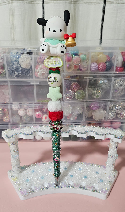 Cute Puppy Beaded Pen (Pochacco)