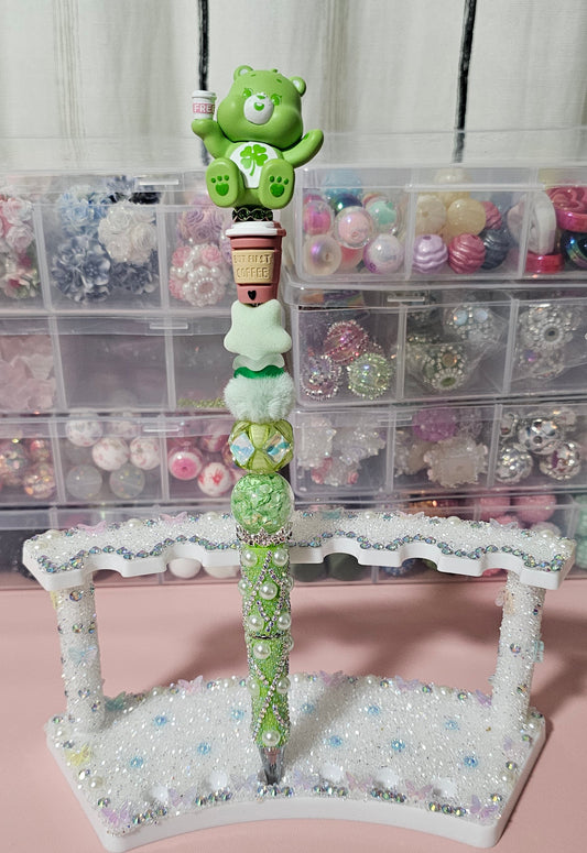 Cute Lucky Bear Beaded Pen