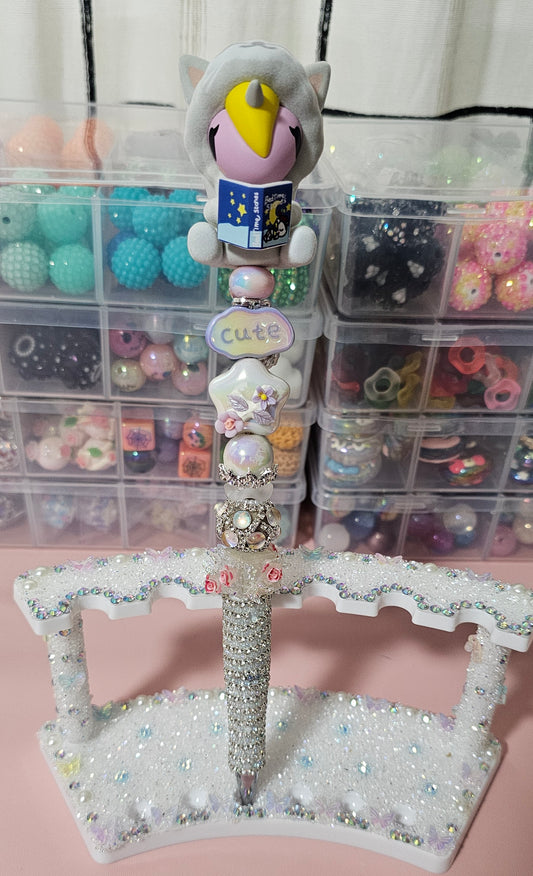 Reading Unicorn Beaded Pen