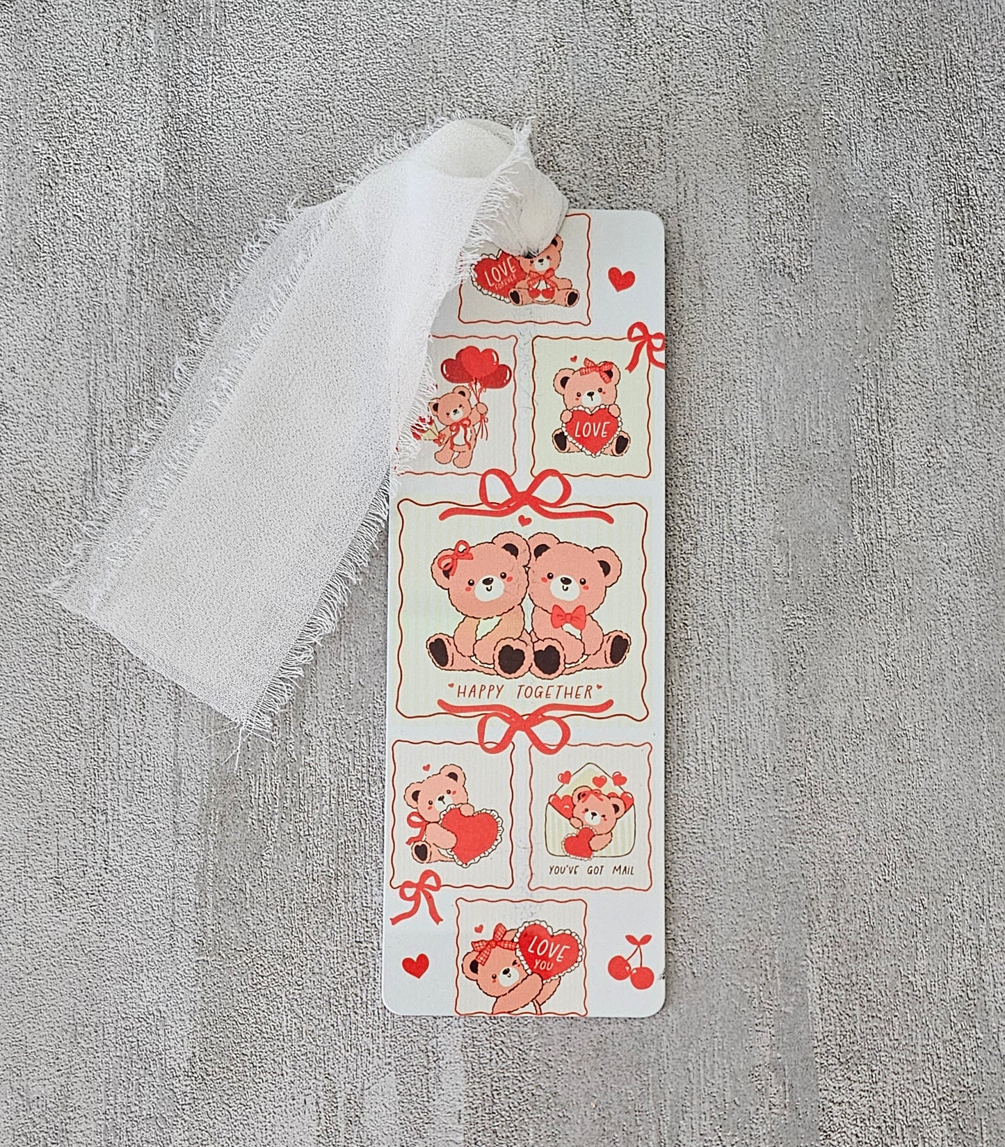 Happy Together Bears Metallic Sublimated Bookmark