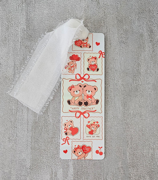 Happy Together Bears Metallic Sublimated Bookmark