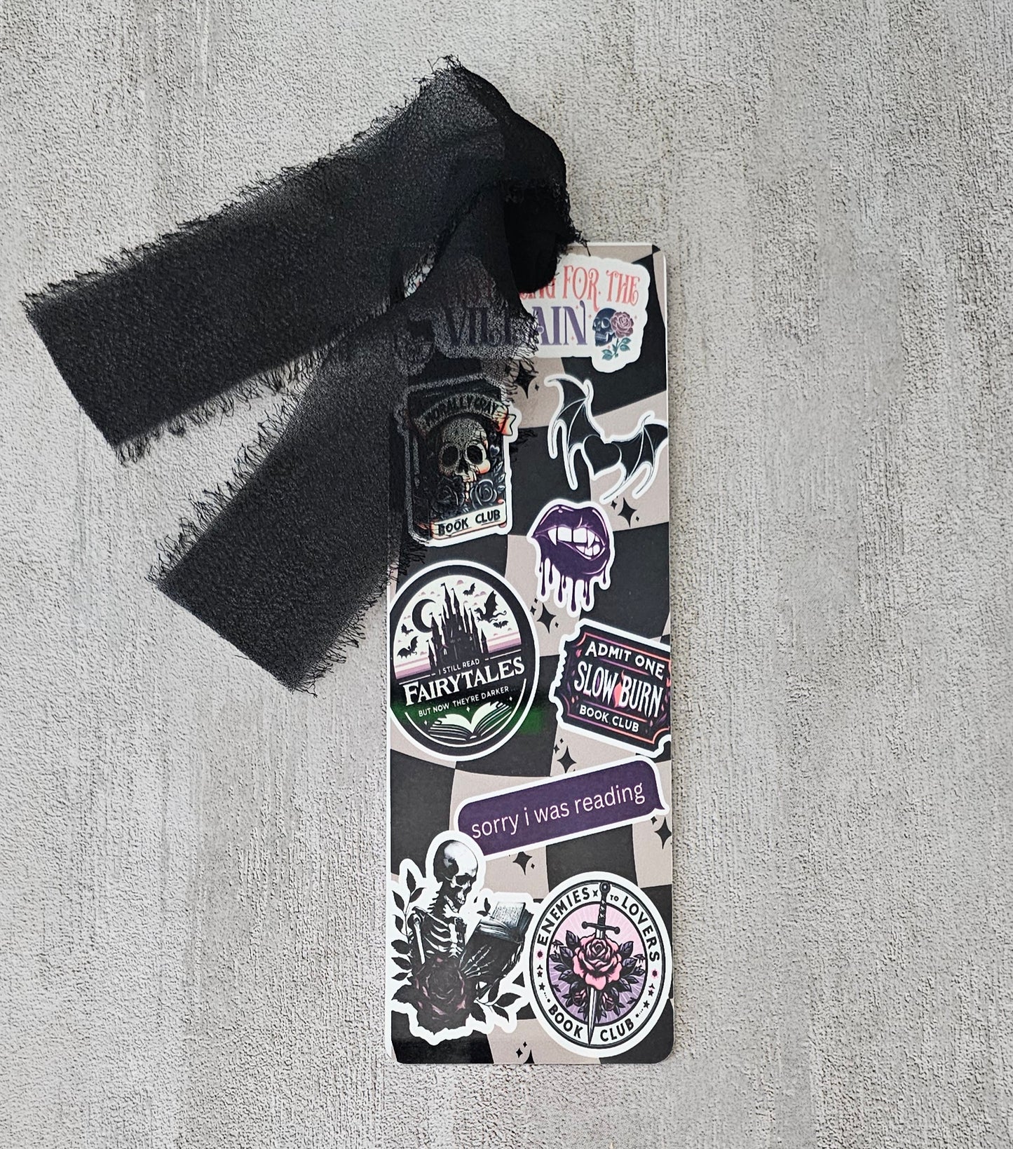 Always Falling for the Villain Metallic Sublimated Bookmark