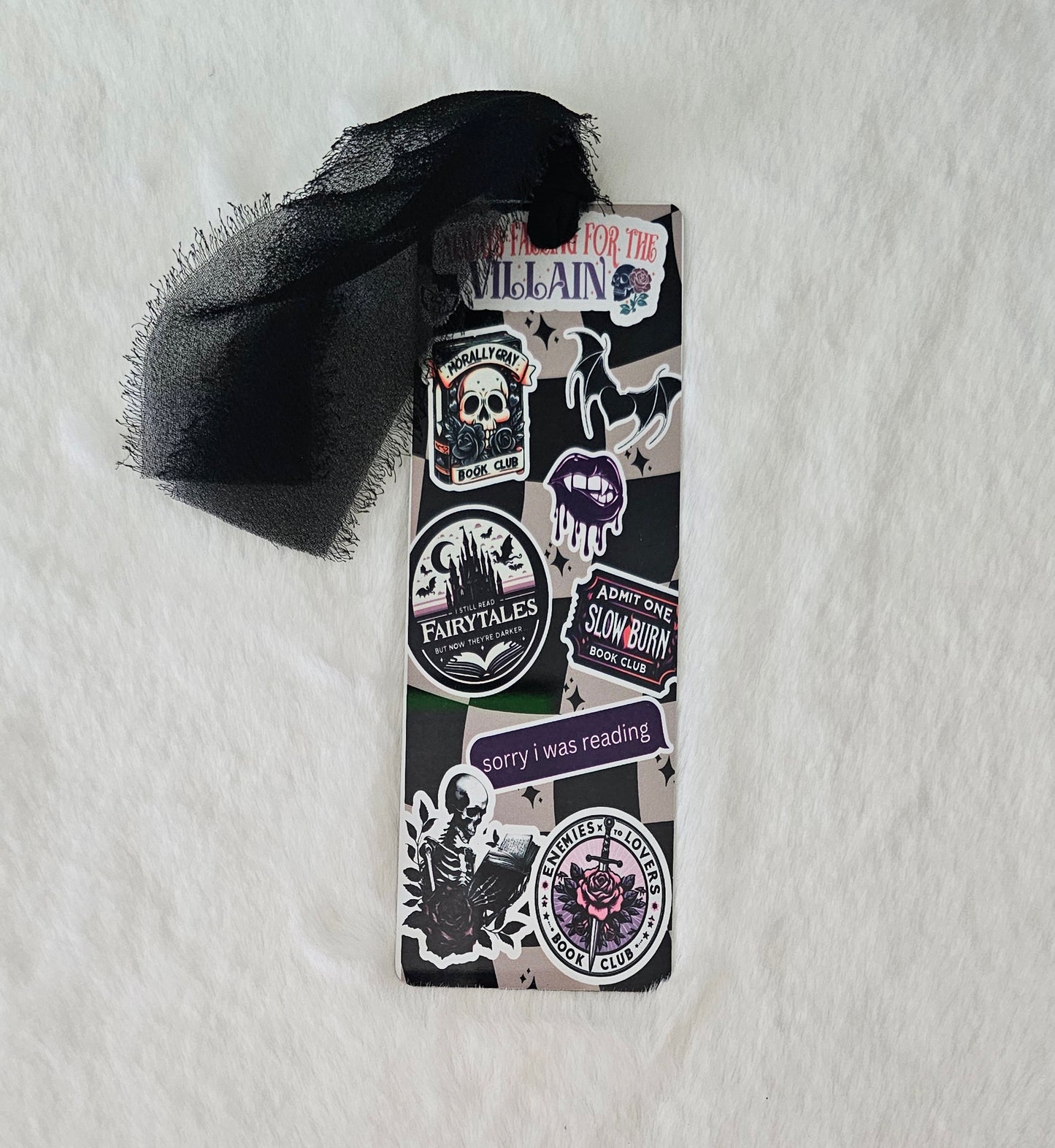 Always Falling for the Villain Metallic Sublimated Bookmark