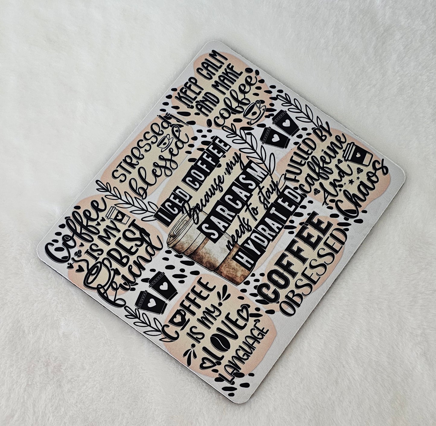 Iced Coffee Sublimated Mouse Pad
