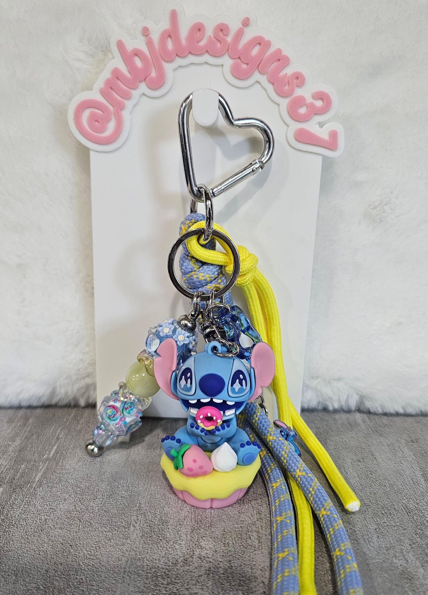 Sweet Stitch Beaded Keychain