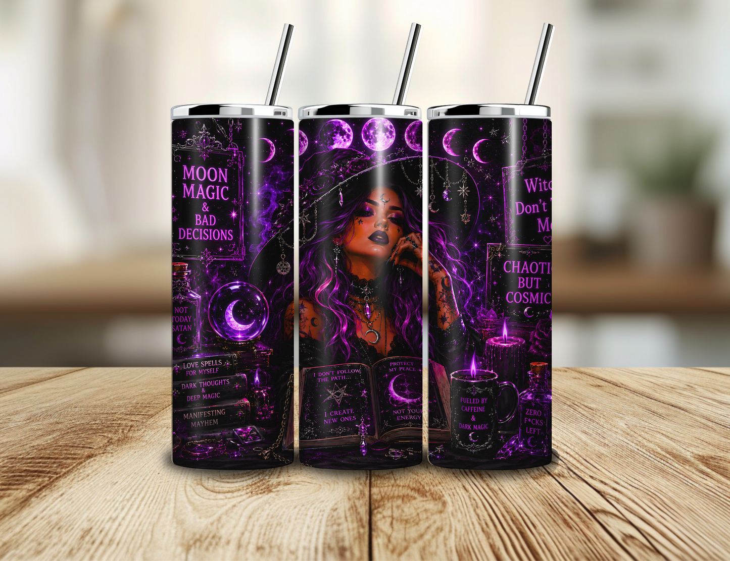 Moon Magic and Bad Decisions 20oz Skinny Tumbler