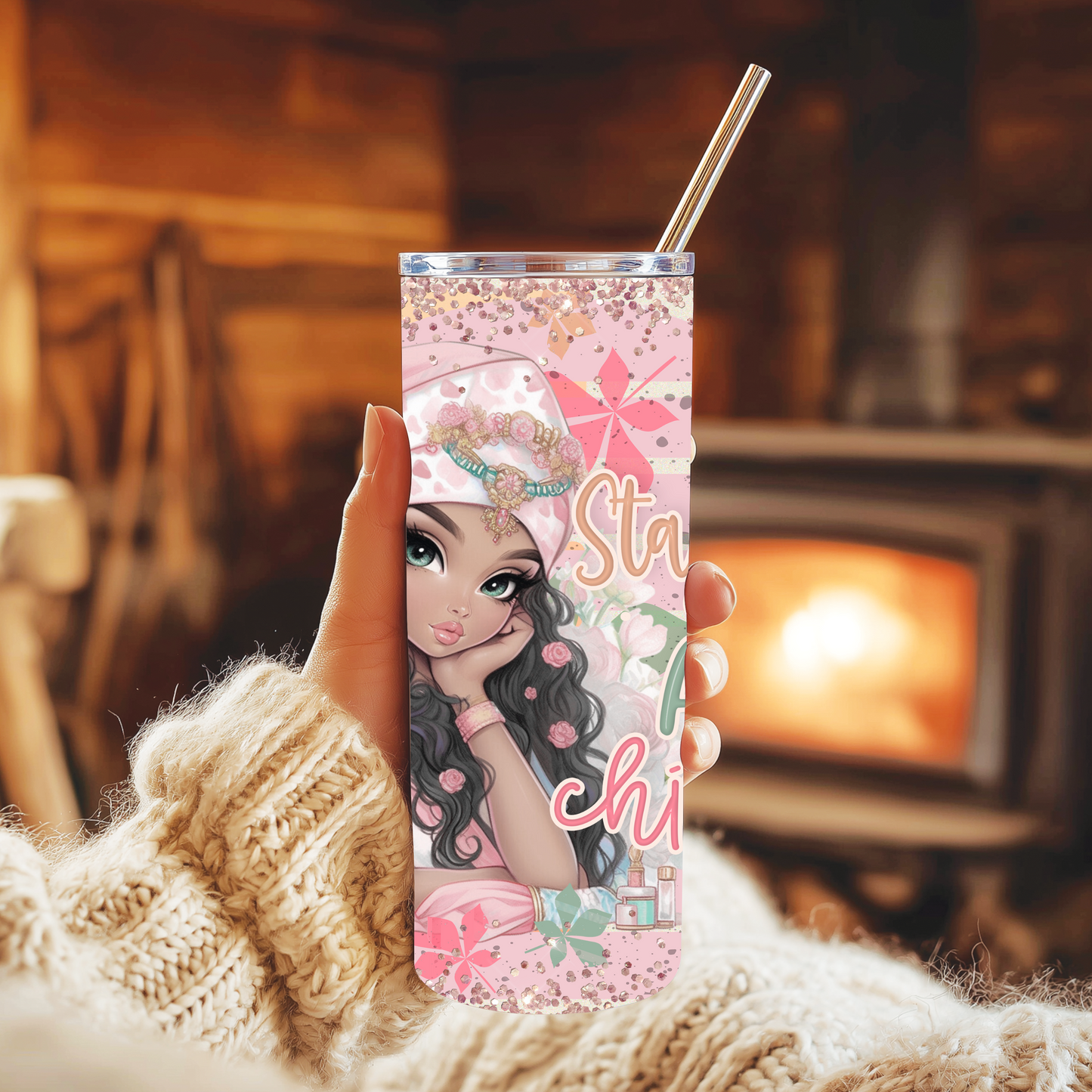 Stay Chula and Chingona 20oz Skinny Tumbler