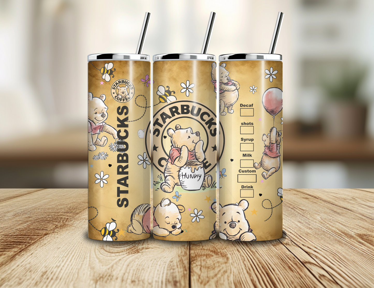 Winnie Pooh 20oz Skinny Tumbler