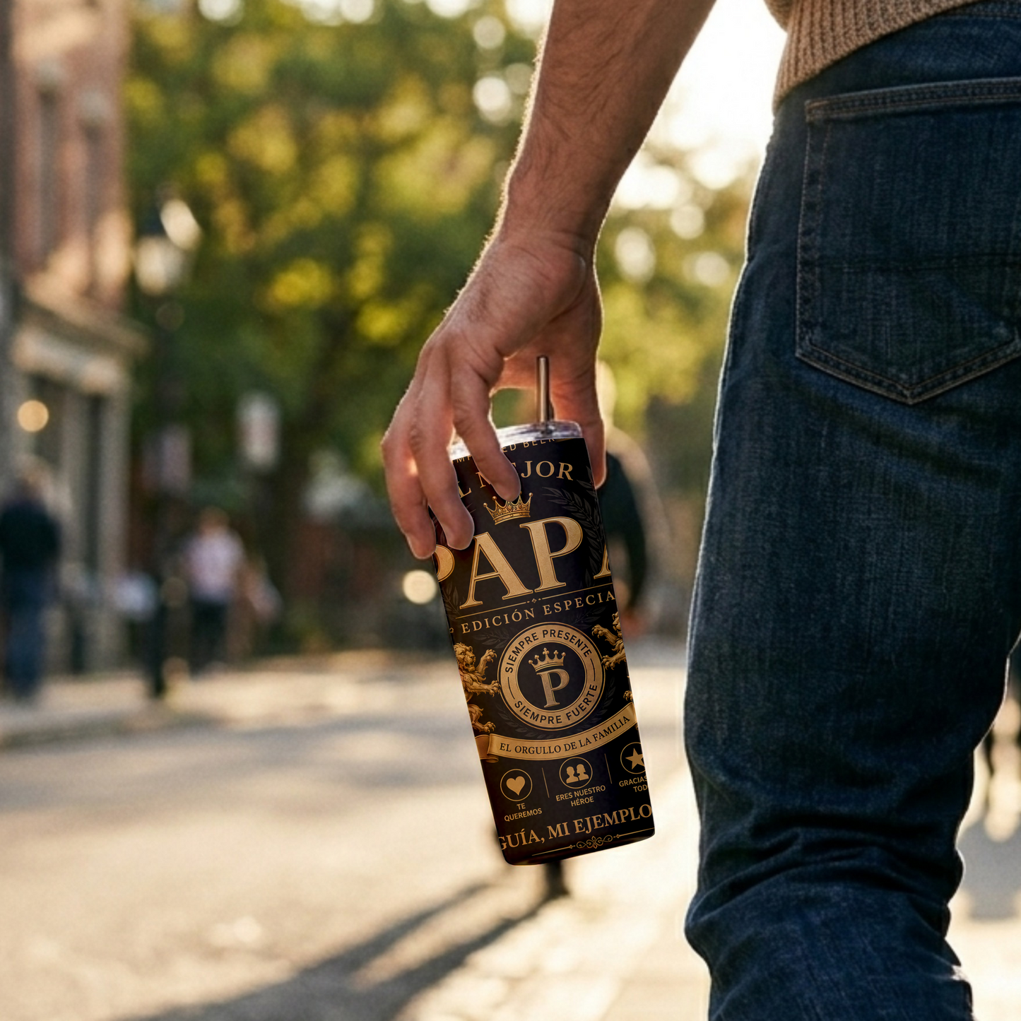El Mejor Papá 20oz Skinny Tumbler